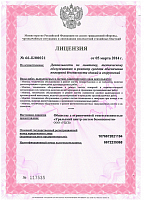 Лицензия Министерства Российской Федерации по делам гражданской обороны, чрезвычайным ситуациям и ликвидации последствий стихийных бедствий